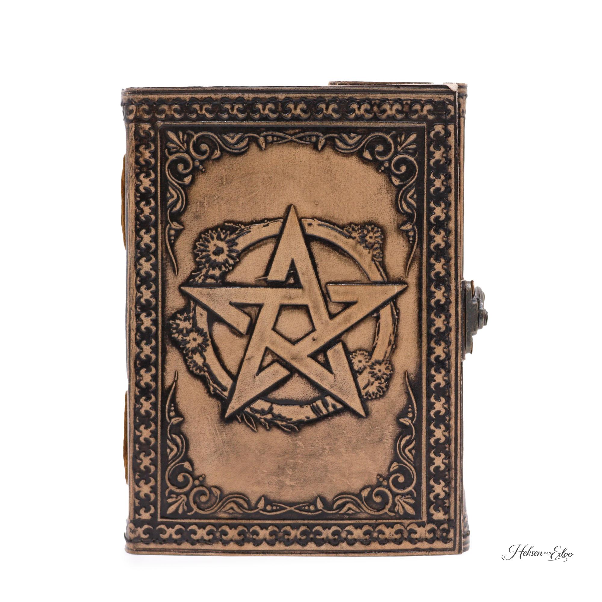Esoterisch Notitieboek - Pentagram - Antiek Grijsbruin